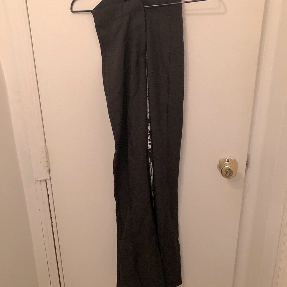 Womens Petite Black High Waist Straight Leg Trousers Size 0 NWT